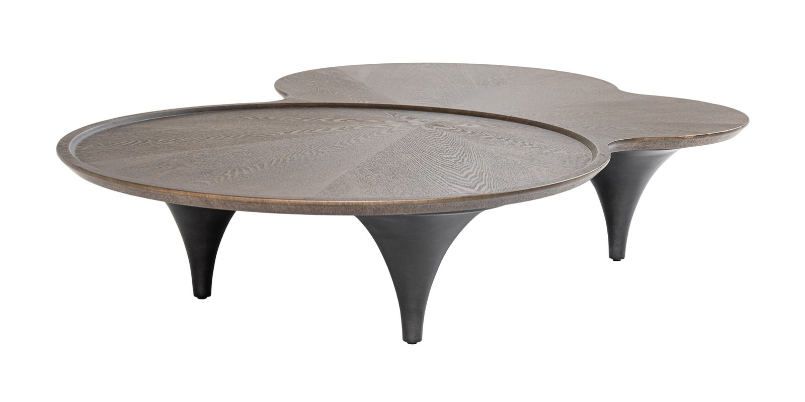 Modrest Beulah - Modern Free Form Dark Ash Coffee Table 4 Modrest Beulah - Modern Free Form Dark Ash Coffee Table - Image 4