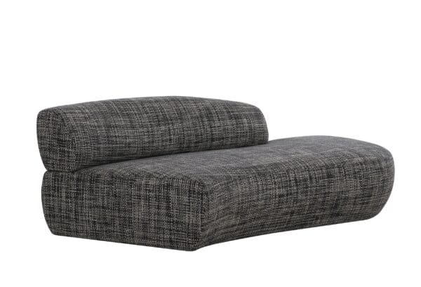 Divani Casa Lakota - Modern Dark Grey Fabric Curved Sectional Sofa - Image 5