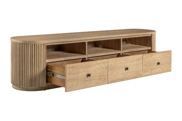 Modrest Jacobson - Modern Natural Acacia TV Stand - Image 3