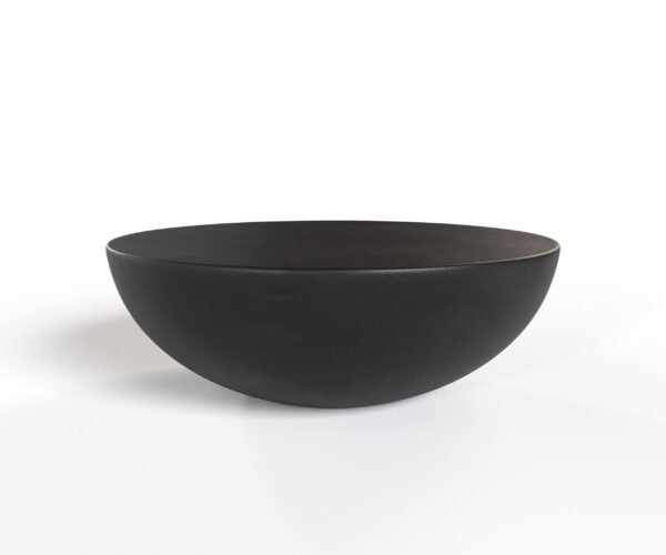 Modrest Bronte - Modern Black Concrete Round Coffee Table - Image 3