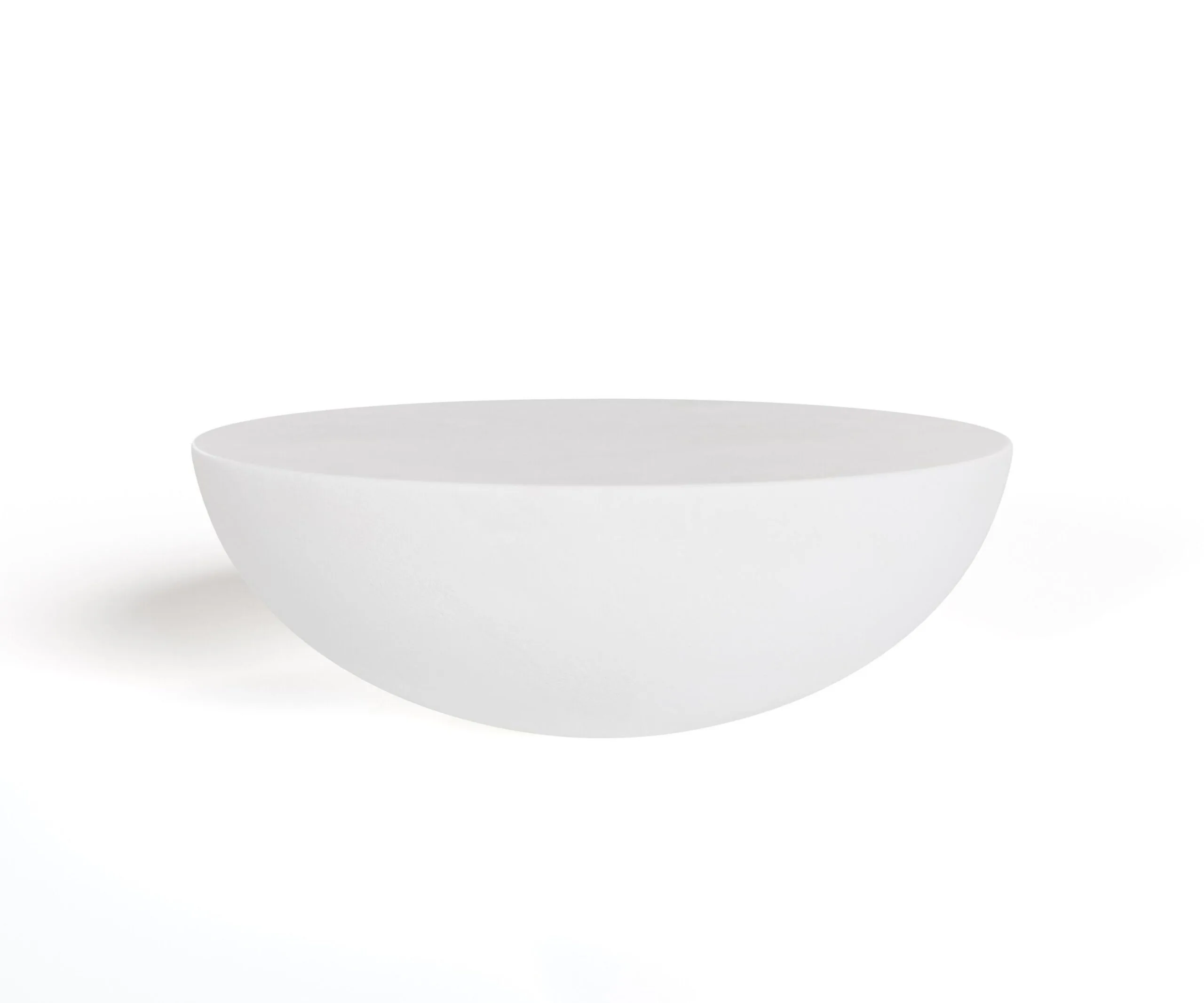 Modrest Bronte - Modern White Concrete Round Coffee Table - Image 3