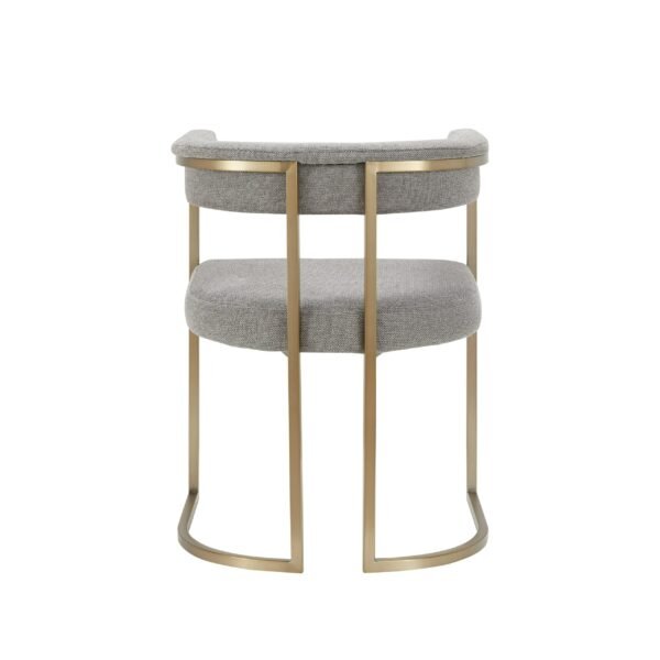 Modrest Byron - Modern Grey Fabric + Antique Brass Dining Chair - Image 2