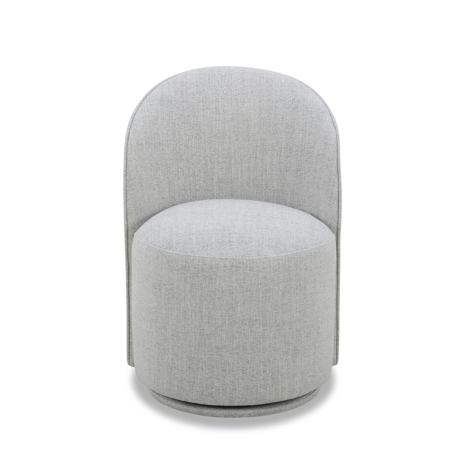 Modrest Correa - Modern Light Grey Fabric Swivel Dining Chair