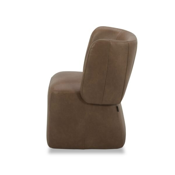 Modrest Standing - Modern Brown Vegan Leather Dining Chair - Image 2