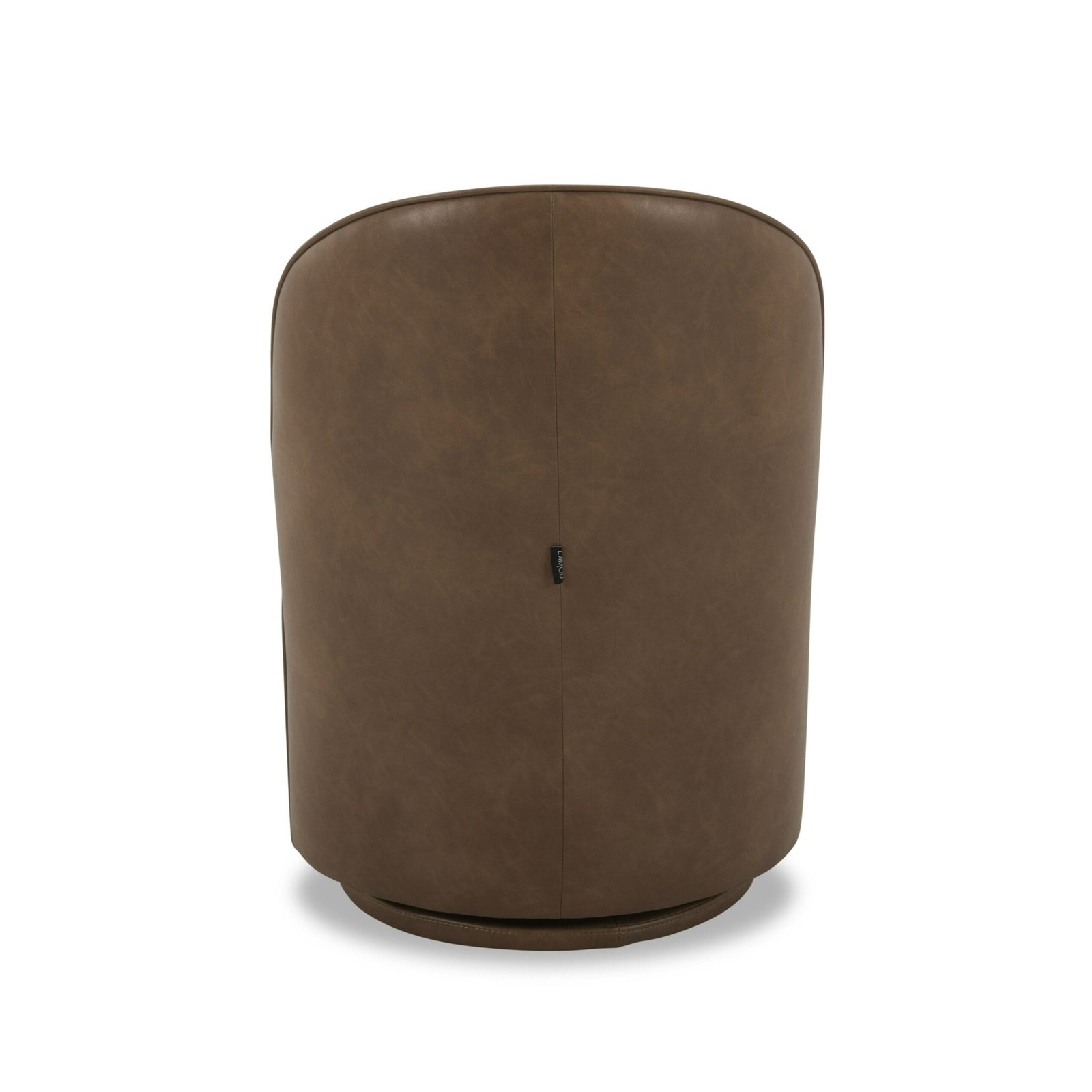Modrest Correa - Modern Brown Vegan Leather Swivel Dining Chair - Image 3