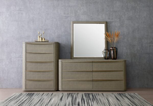 Modrest Lois - Modern Beige Shagreen + Brass Chest - Image 3