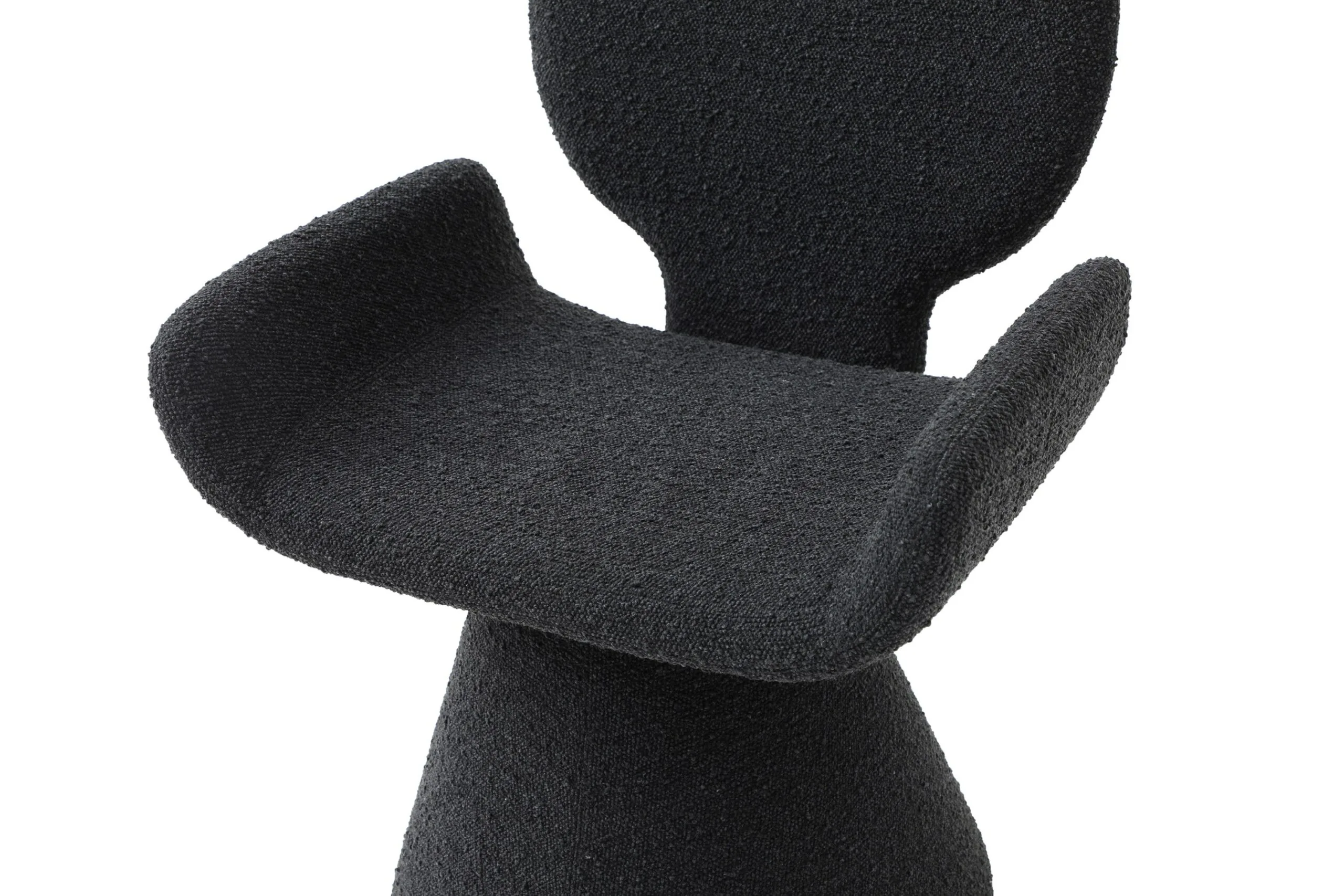 Modrest Neptune - Contemporary Black Fabric + Brushed Black Gun Dining Chair - Image 4