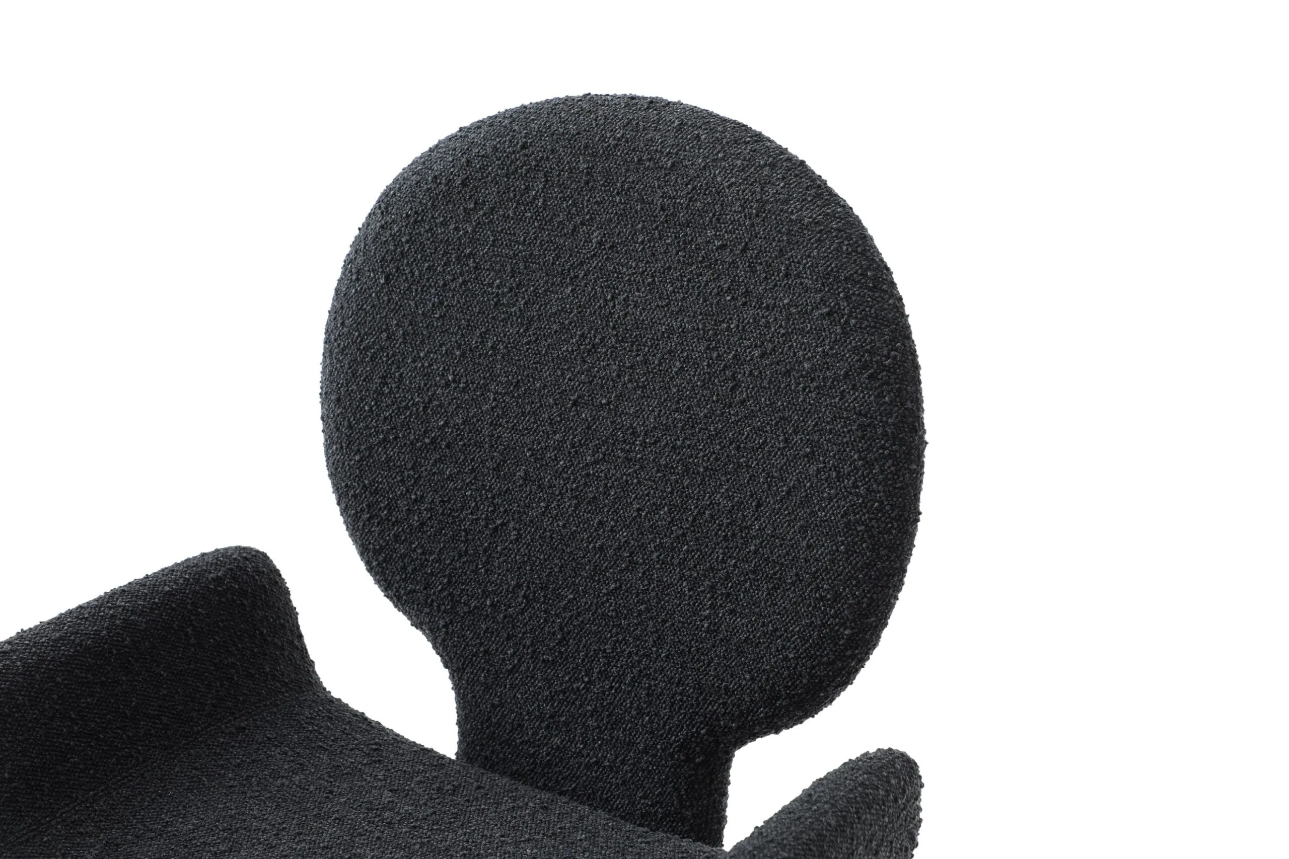 Modrest Neptune - Contemporary Black Fabric + Brushed Black Gun Dining Chair - Image 5