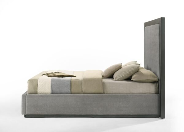 Nova Domus Santa Barbara + Santa Monica - Modern Grey Fabric + Grey Wash Bedroom Set - Image 2