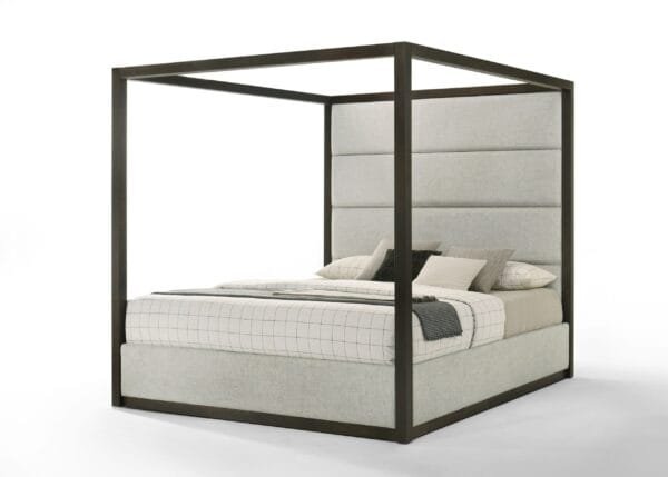 Modrest Manhattan - Contemporary Canopy Brown Oak Bedroom Set
