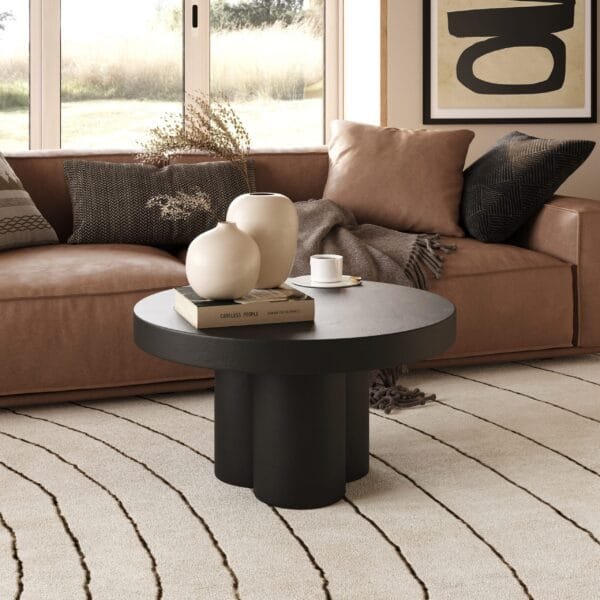 Modrest Bruni - Modern Black Concrete Coffee Table