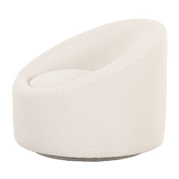 Modrest Frontier - Glam Off-White Fabric Accent Chair - Image 4