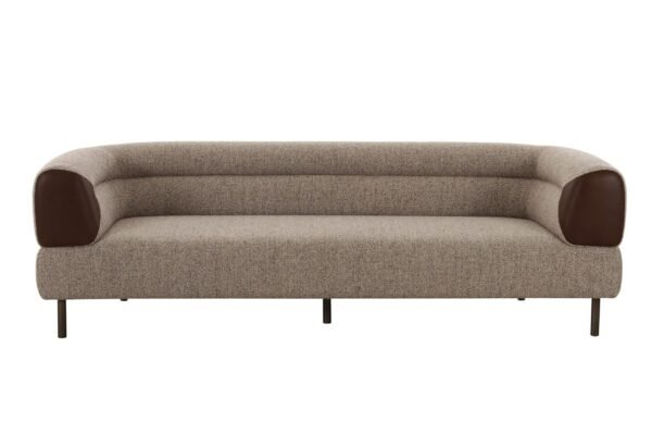 Divani Casa Plume - Modern Brown Fabric Sofa