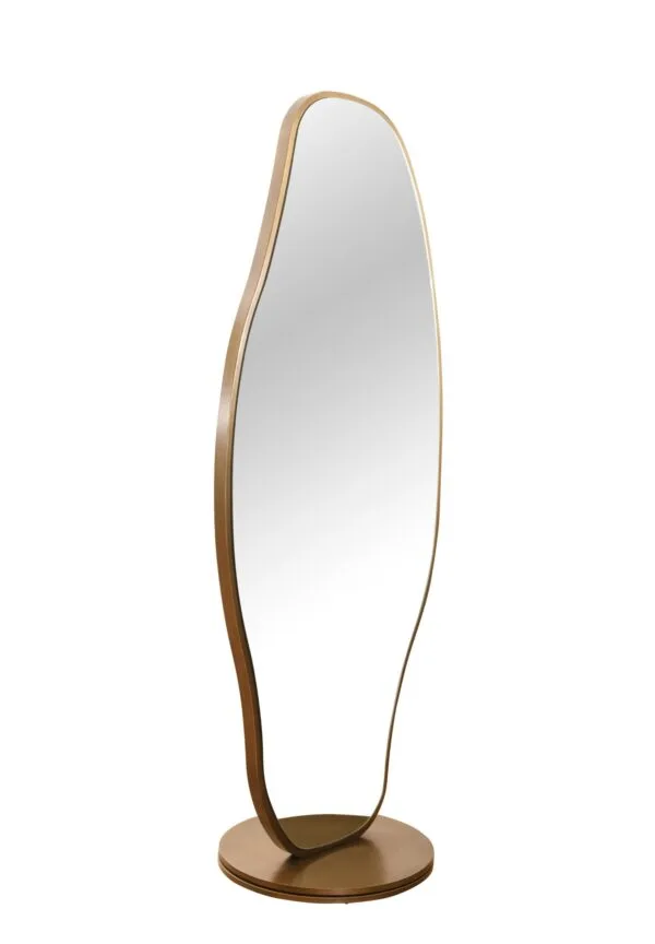 Modrest Esteem - Modern Antique Brass Freestanding Mirror - Image 2