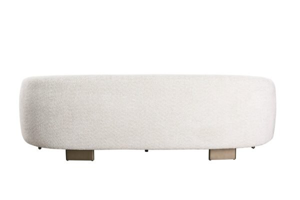 Divani Casa Thrive - Modern Beige Fabric + Antique Brass Sofa - Image 3