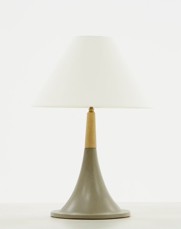 Modrest Nunez Modern Concrete & Oak Table Lamp