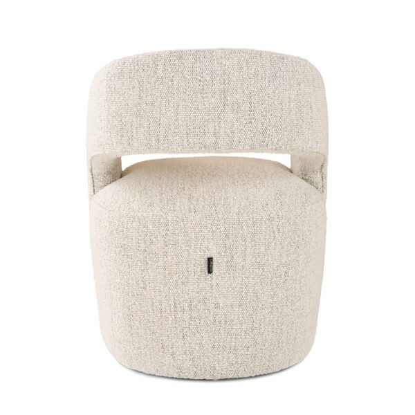 Modrest Angie - Modern Beige Fabric Dining Chair - Image 3