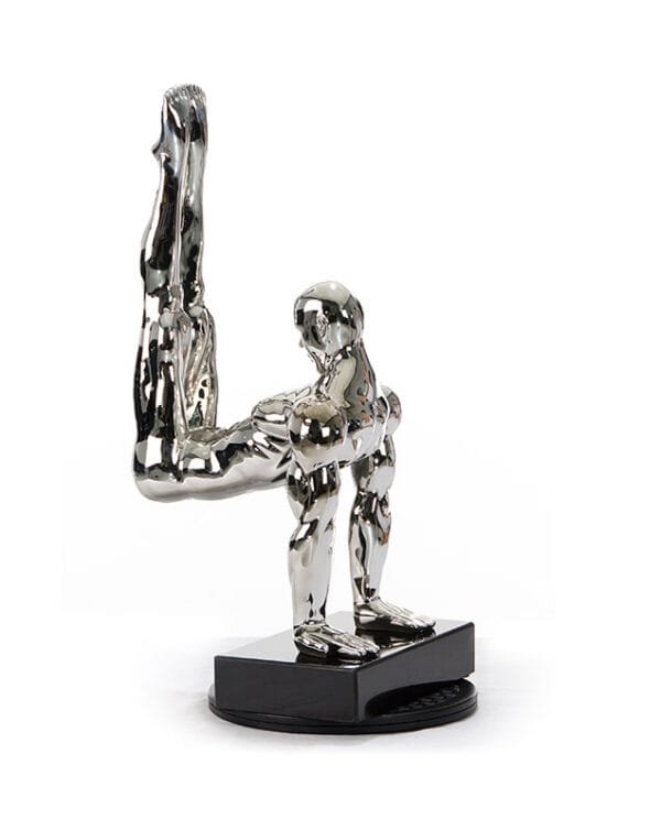 SZ0173 Modern Silver Gymnast-B Sculpture - Image 4