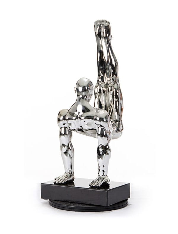 SZ0173 Modern Silver Gymnast-B Sculpture - Image 5