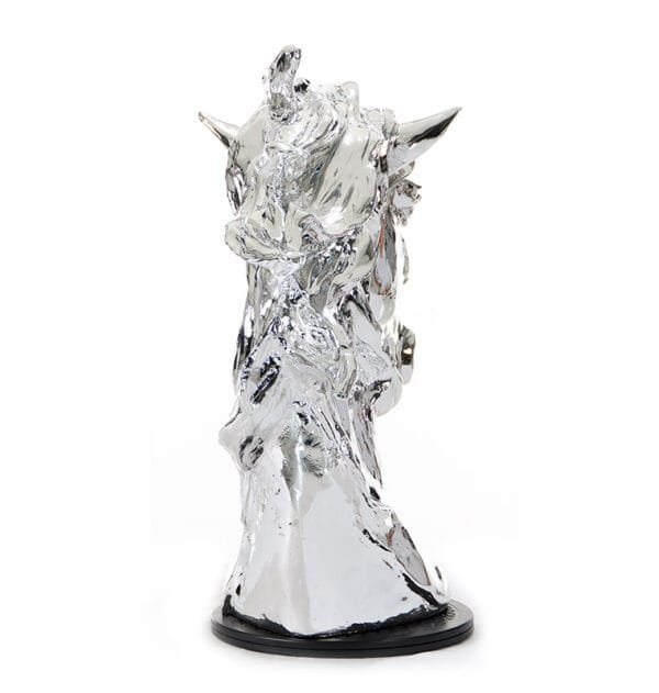 SZ0002 Modern Silver Horse Head Sculpture - Image 3
