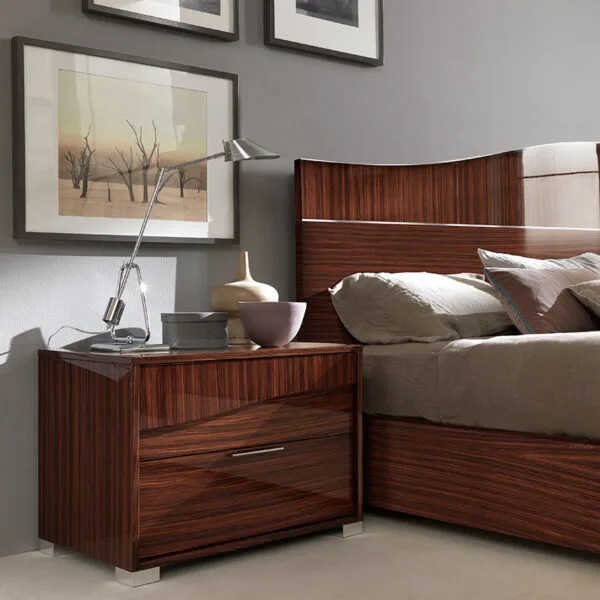 Sogno Modern Glossy Nightstand - Image 2