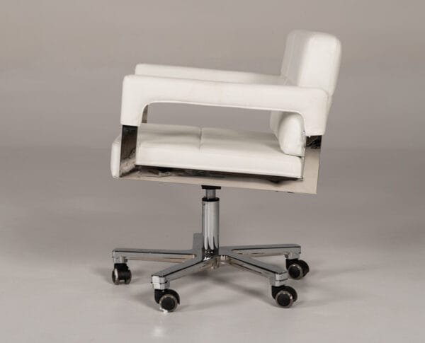 Modrest Craig Modern White Bonded Leather Office Chair - Image 4
