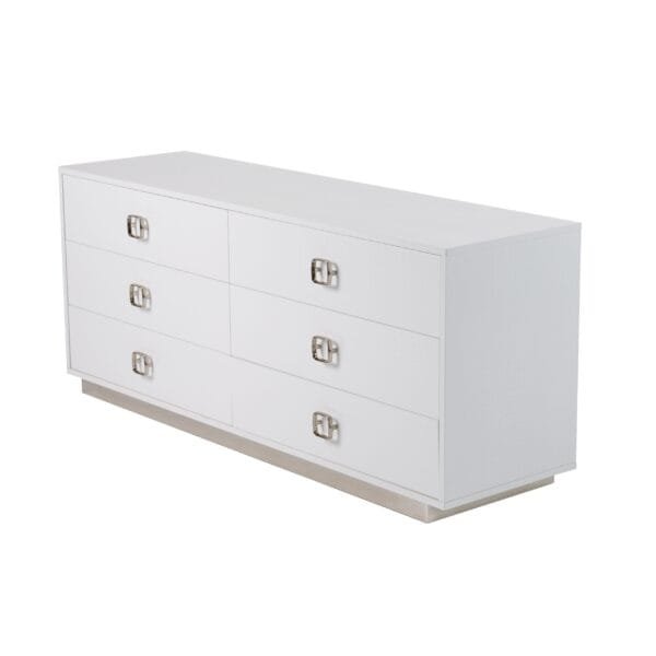 A&X Victoria - Modern White Crocodile Dresser - Image 5