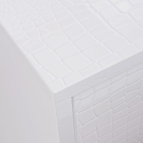 A&X Victoria - Modern White Crocodile Dresser - Image 2