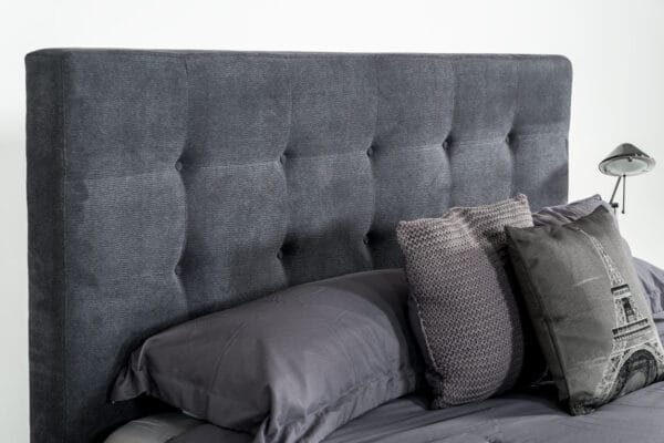 Queen Modrest Addison Mid-Century Modern Grey & Walnut Bedroom Set - Image 5
