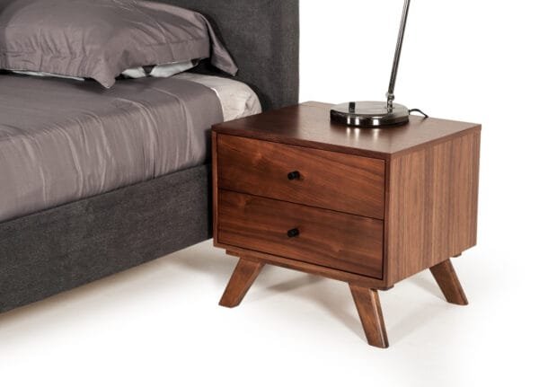 Modrest Addison Mid-Century Modern Walnut Nightstand - Image 3