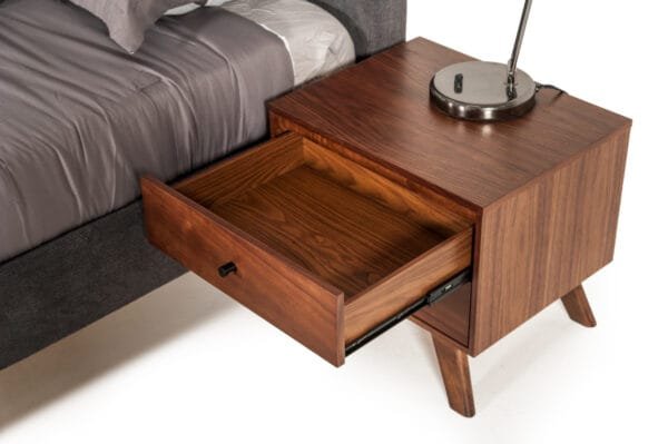 Modrest Addison Mid-Century Modern Walnut Nightstand - Image 4