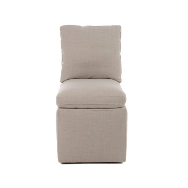 Modrest Adrian - Modern Beige Fabric Dining Chair - Image 3