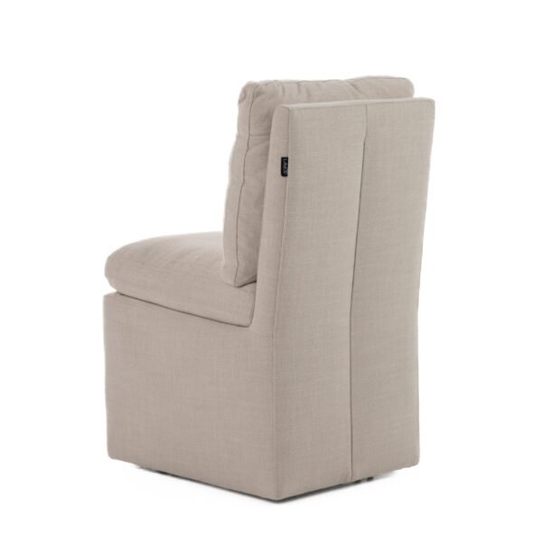 Modrest Adrian - Modern Beige Fabric Dining Chair - Image 4