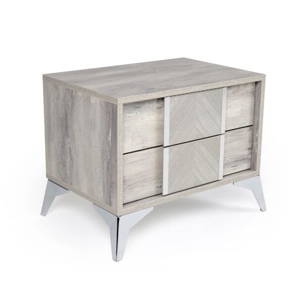 Nova Domus Alexa Italian Modern Grey Nightstand - Image 3