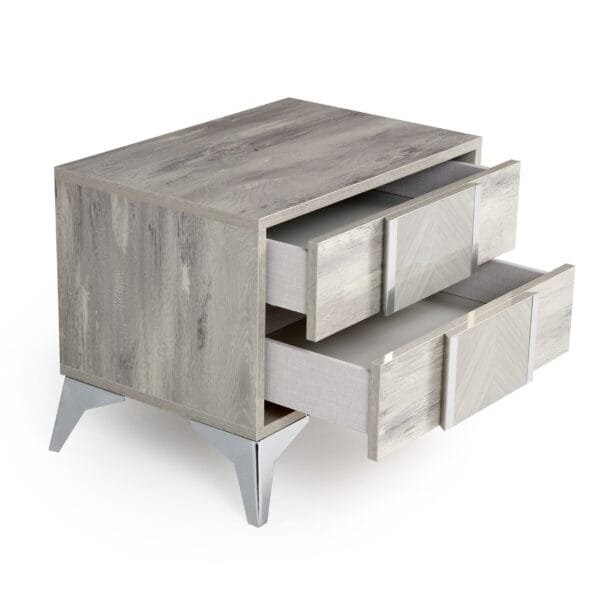 Nova Domus Alexa Italian Modern Grey Nightstand - Image 4
