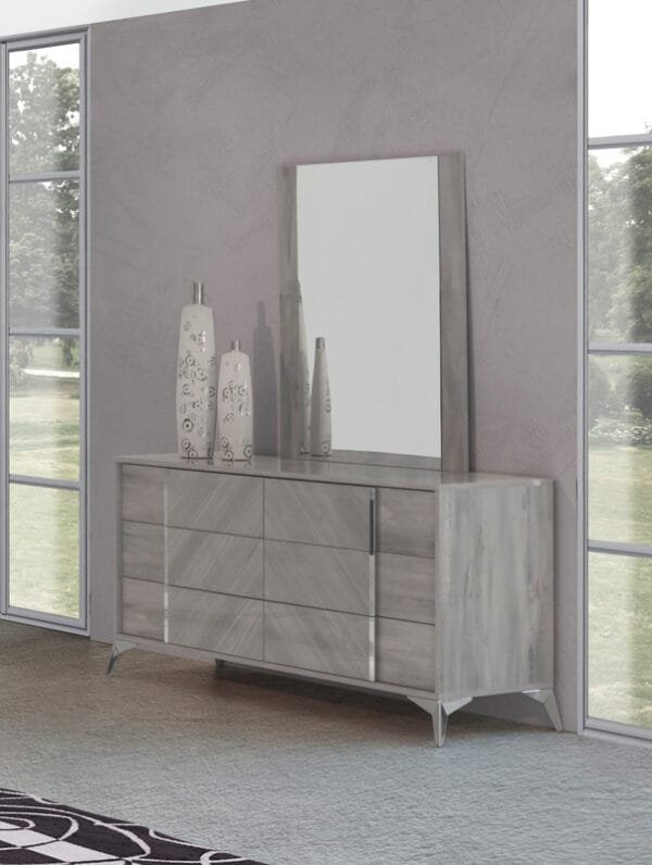 Nova Domus Alexa Italian Modern Grey Mirror - Image 2