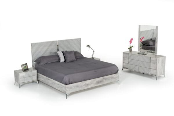 Queen Nova Domus Alexa Italian Modern Grey Bed - Image 2