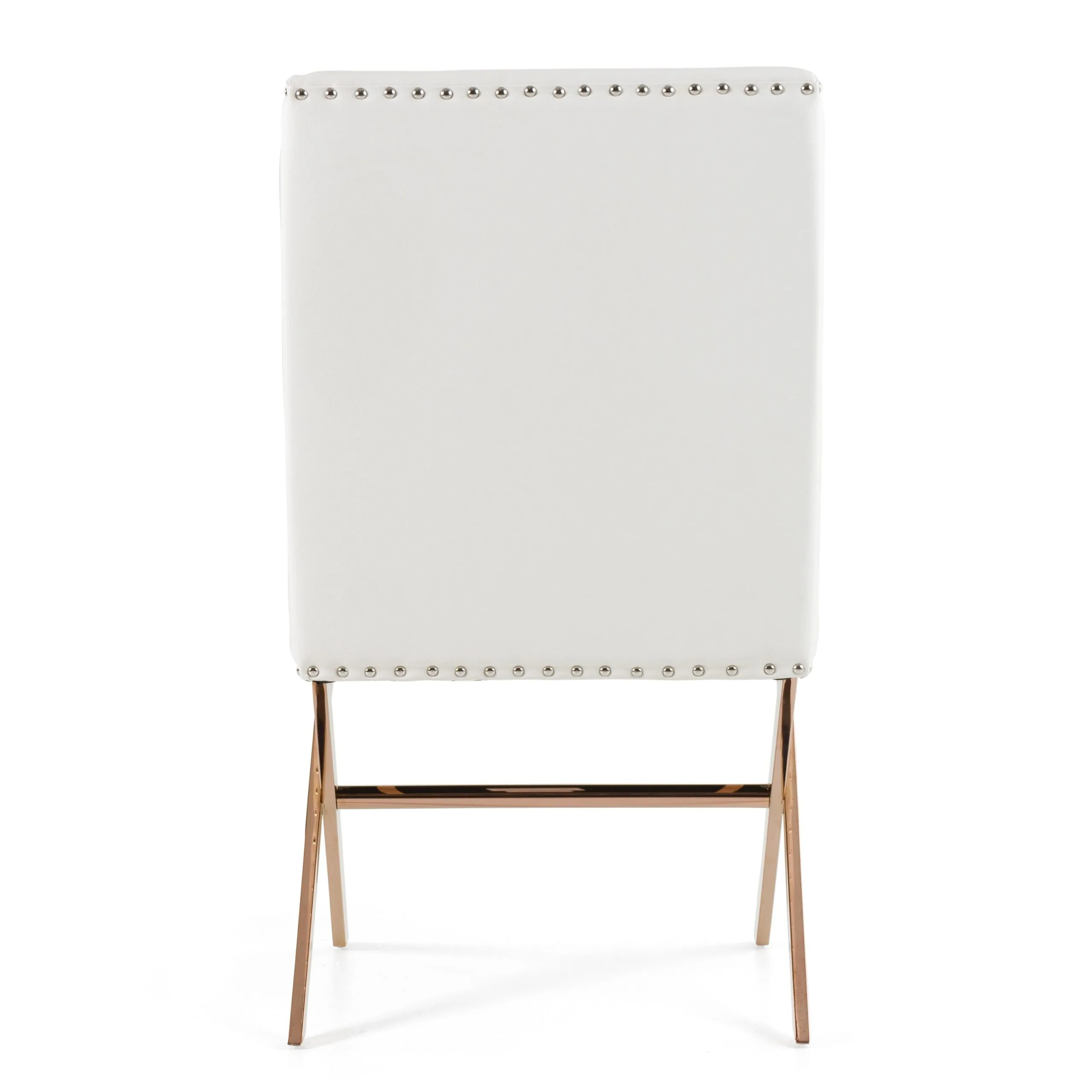Modrest Alexia - Modern White + Rosegold Dining Chair 5 Modrest Alexia - Modern White + Rosegold Dining Chair - Image 5