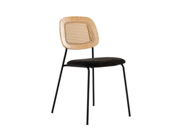 Modern Alizee - Modern Rattan and Black Dining Chair Set of 2 - Image 3