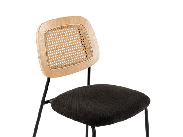 Modern Alizee - Modern Rattan and Black Dining Chair Set of 2 - Image 5