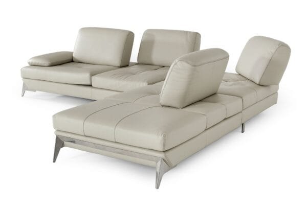 Lamod Italia Andrea - Modern Grey Leather Sectional Sofa - Image 4
