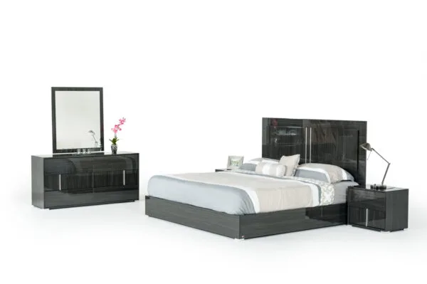 Modrest Ari Italian Modern Grey Nightstand