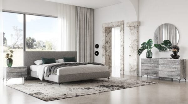 Nova Domus Aria - Italian Modern Multi Grey Bedroom Set - Image 3