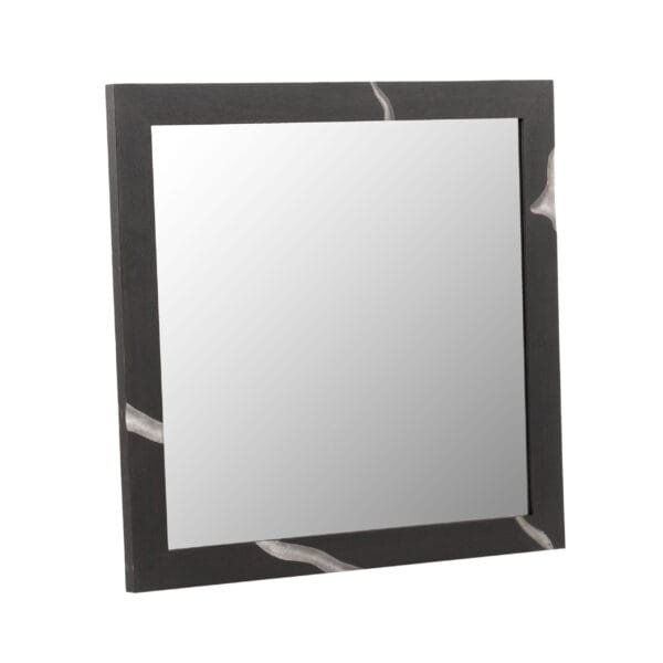 Modrest Aspen - Modern Matte Brown Ash & Silver Mirror - Image 2