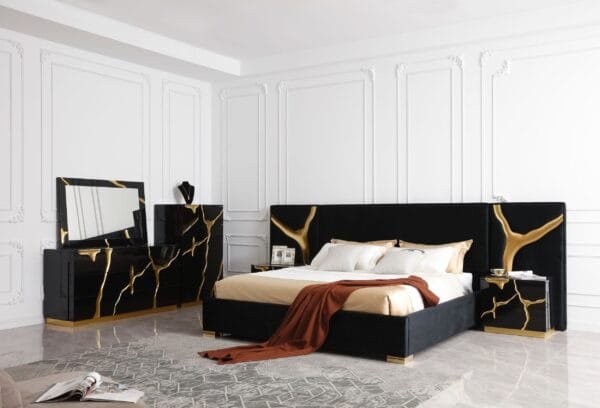 Modrest Aspen - Modern Black and Gold Chest - Image 2