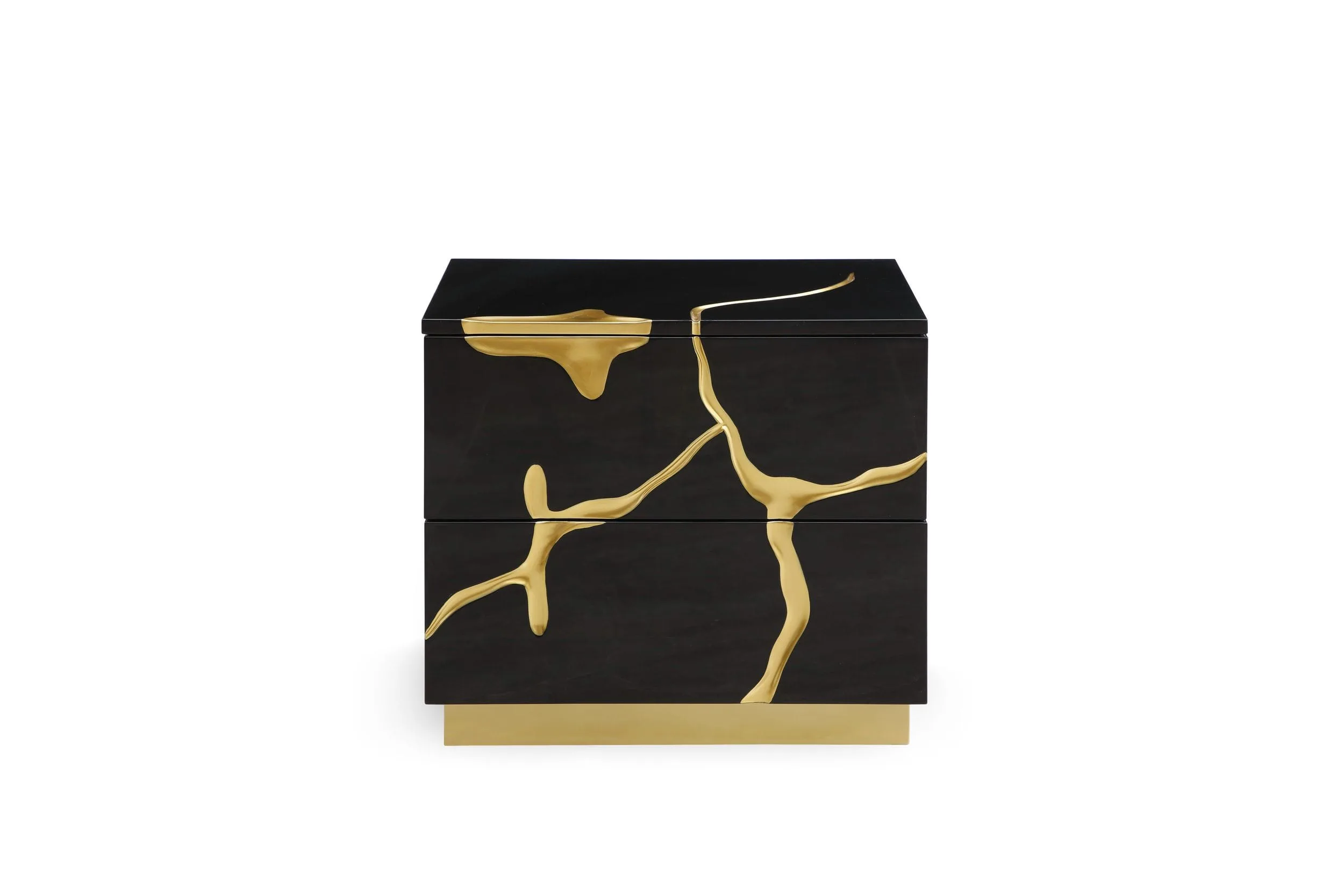 Modrest Aspen - California King Modern Black + Gold Bed + Nightstands - Image 4