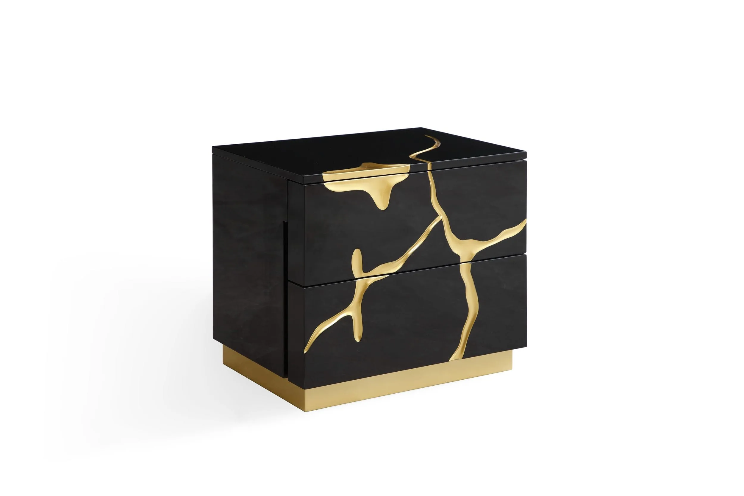 Modrest Aspen - California King Modern Black + Gold Bed + Nightstands - Image 5