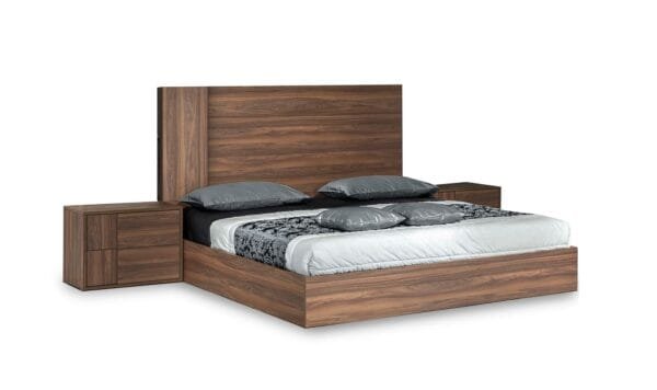 Nova Domus Asus - Queen Italian Modern Walnut Bed - Image 3