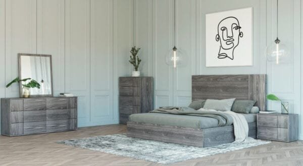 Nova Domus Asus - Italian Modern Elm Grey Mirror - Image 2