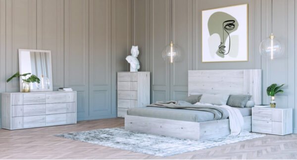 Nova Domus Asus - Italian Modern White Washed Oak Mirror - Image 2